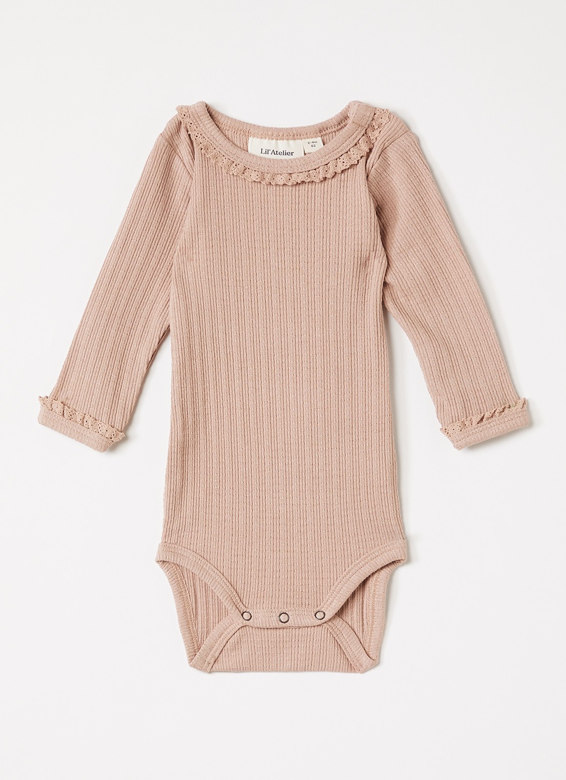 Lil 'Atelier NBFBabette romper - voorkant donkerbruin