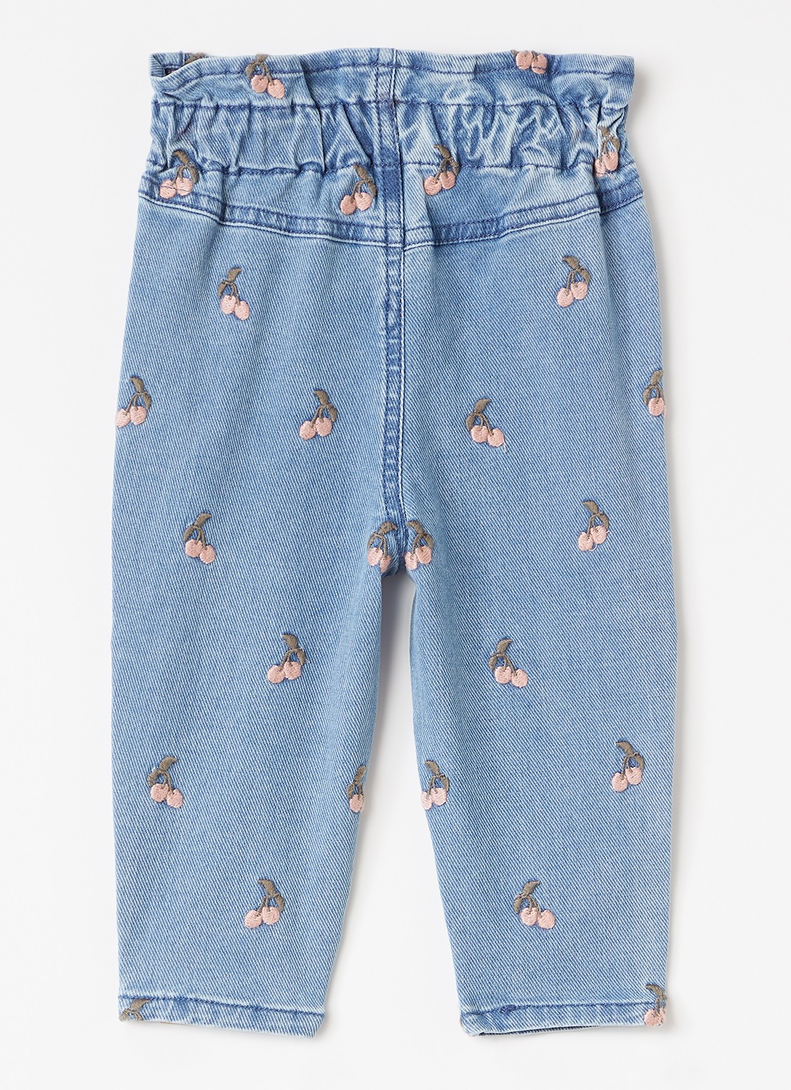 Lil 'Atelier NBFDeva loose fit jeans met borduring - voorkant 3 indigo