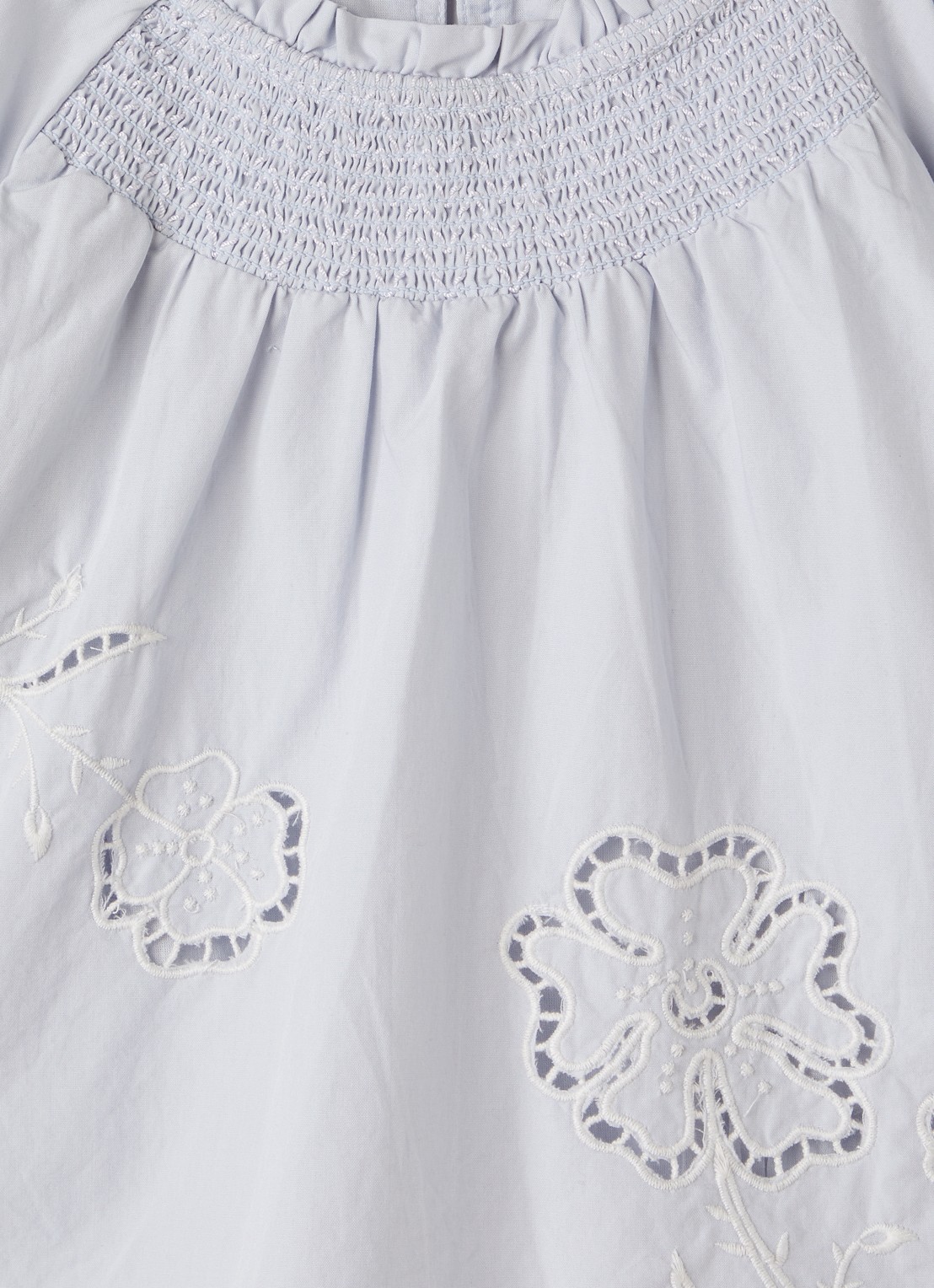Lil 'Atelier NBFFAustine jurk met broderie - detail lichtgrijs