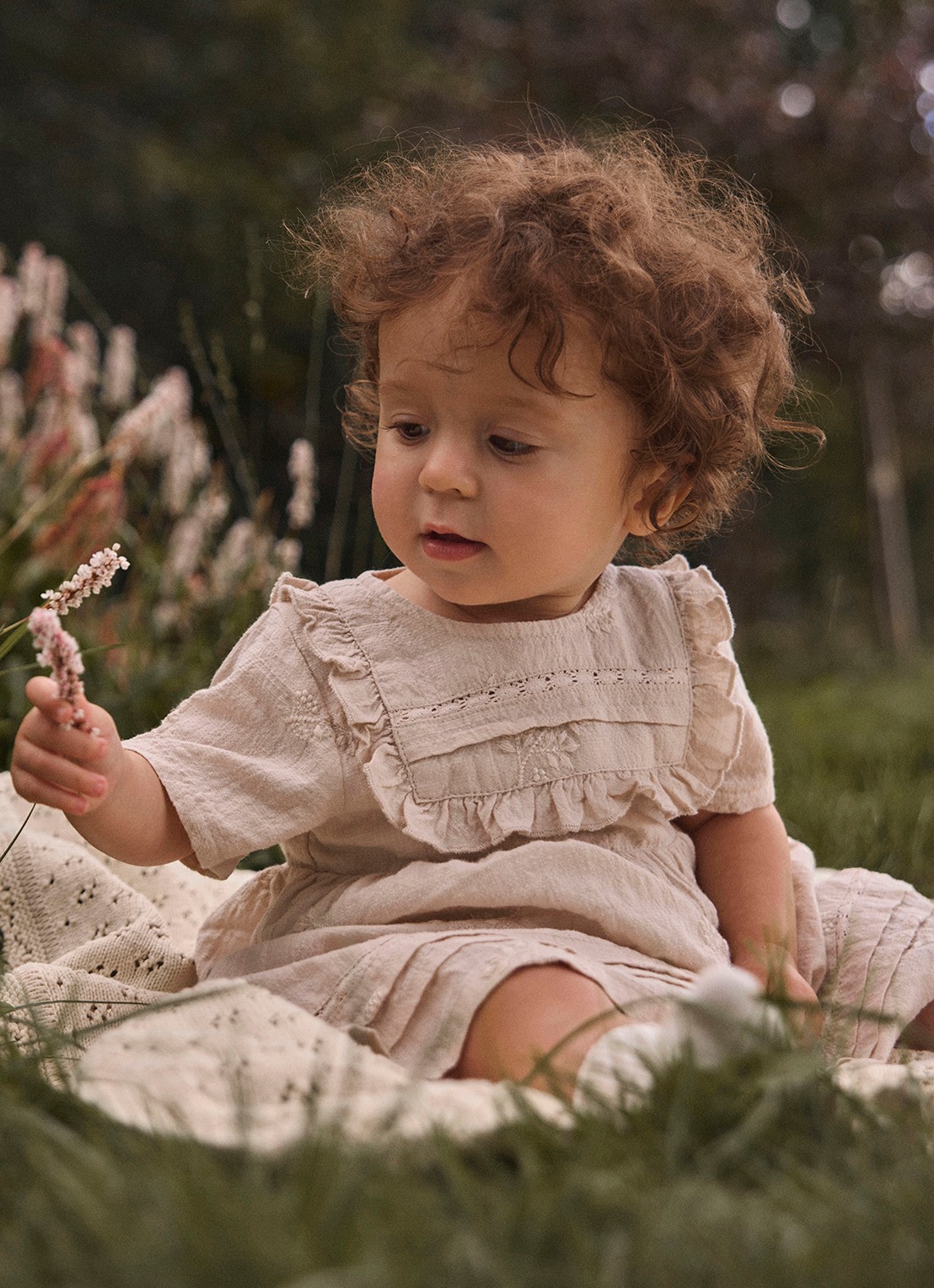 Lil 'Atelier NBFFerona tuniekjurk - voorkant beige