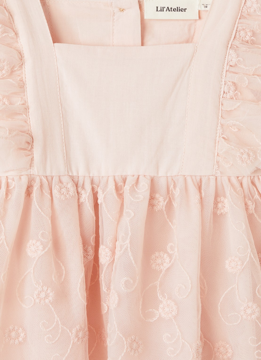 Lil 'Atelier NBFFeya tuniekjurk met tule - detail roze