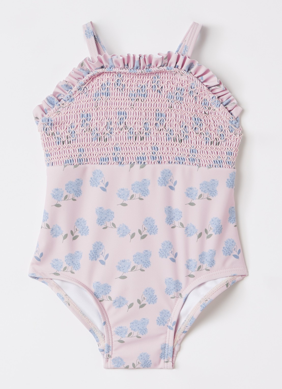 Lil 'Atelier NBFFiona badpak met bloemenprint - voorkant oudroze