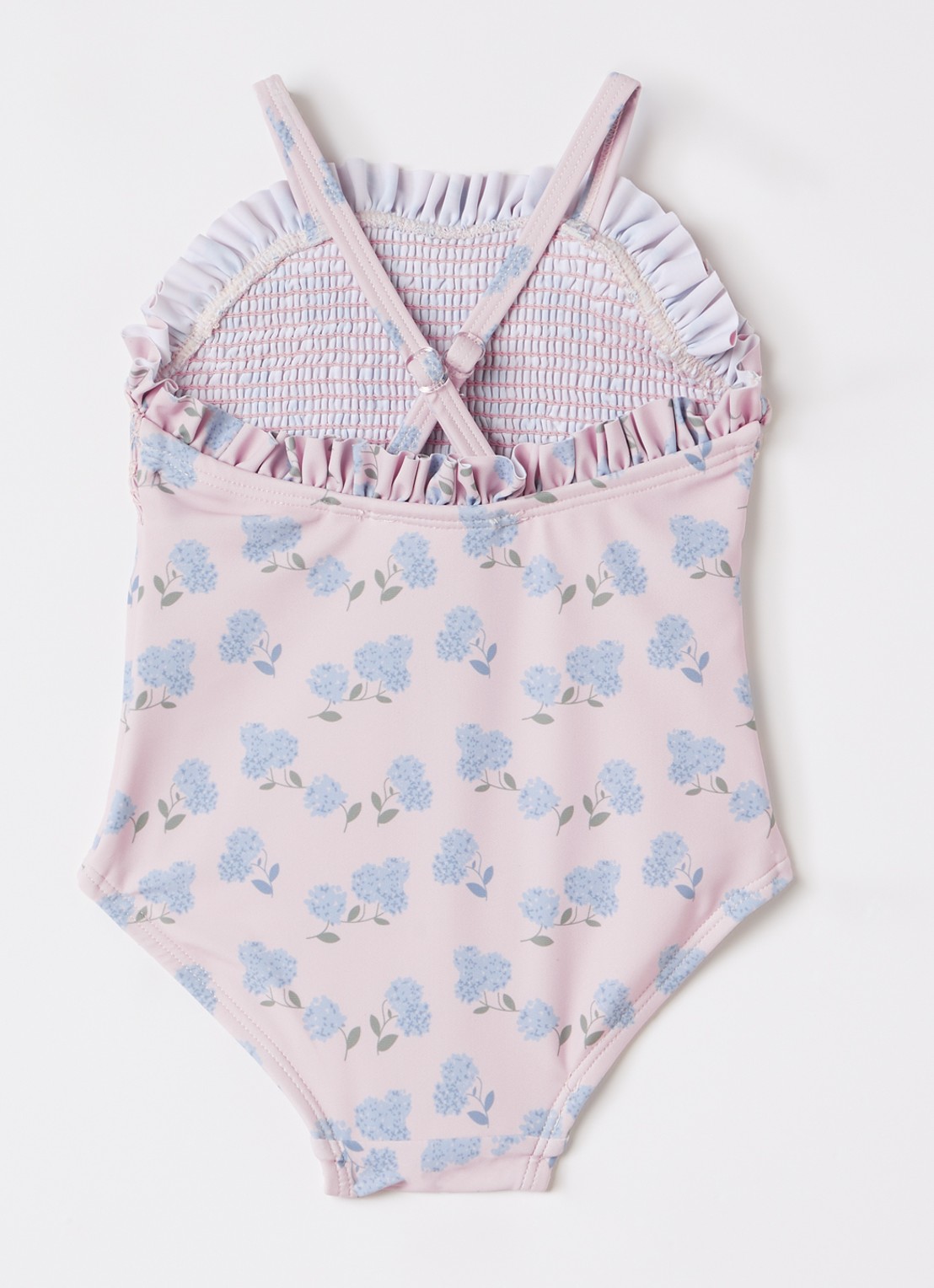 Lil 'Atelier NBFFiona badpak met bloemenprint - voorkant 2 oudroze