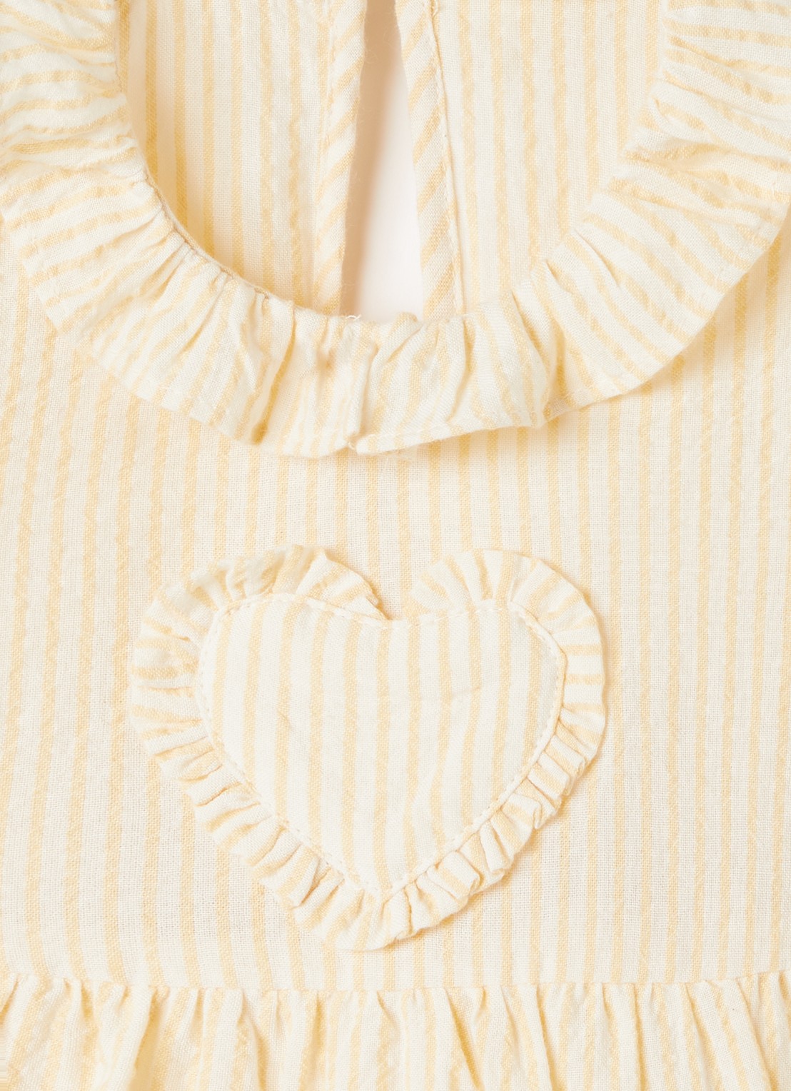 Lil 'Atelier NBFFolly jurk met streepprint - detail 5 beige