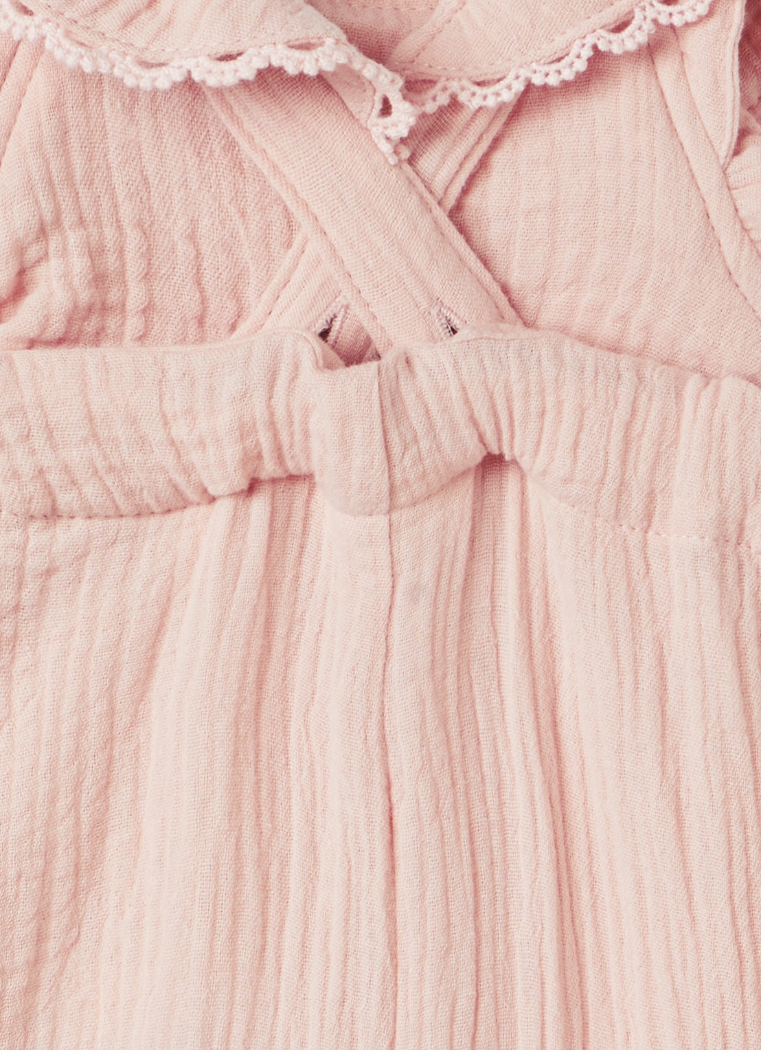 Lil 'Atelier NBFFulina tapered fit tuinbroek - detail zalmroze