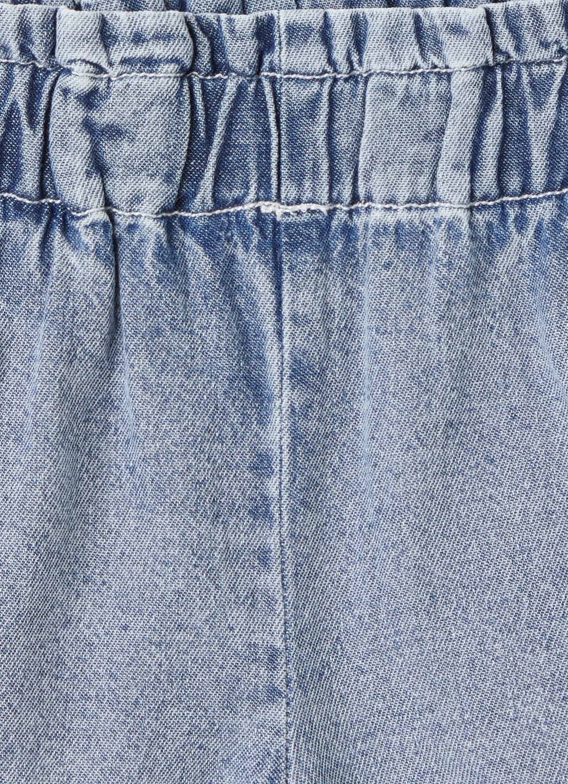 Lil 'Atelier NBFFunda loose fit korte broek van denim - detail indigo