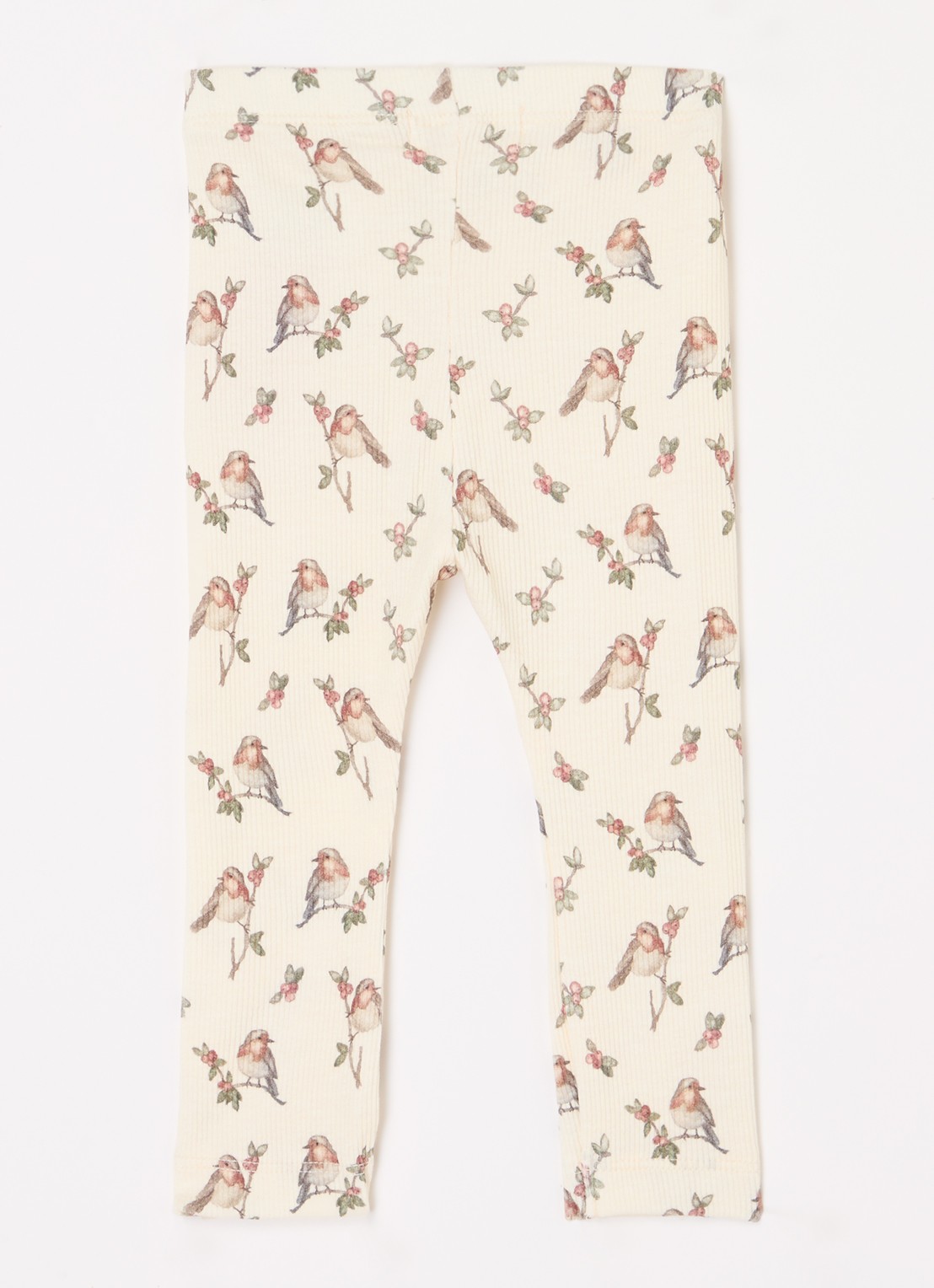 Lil 'Atelier NBFGabo ribgebreide legging  - voorkant 2 creme