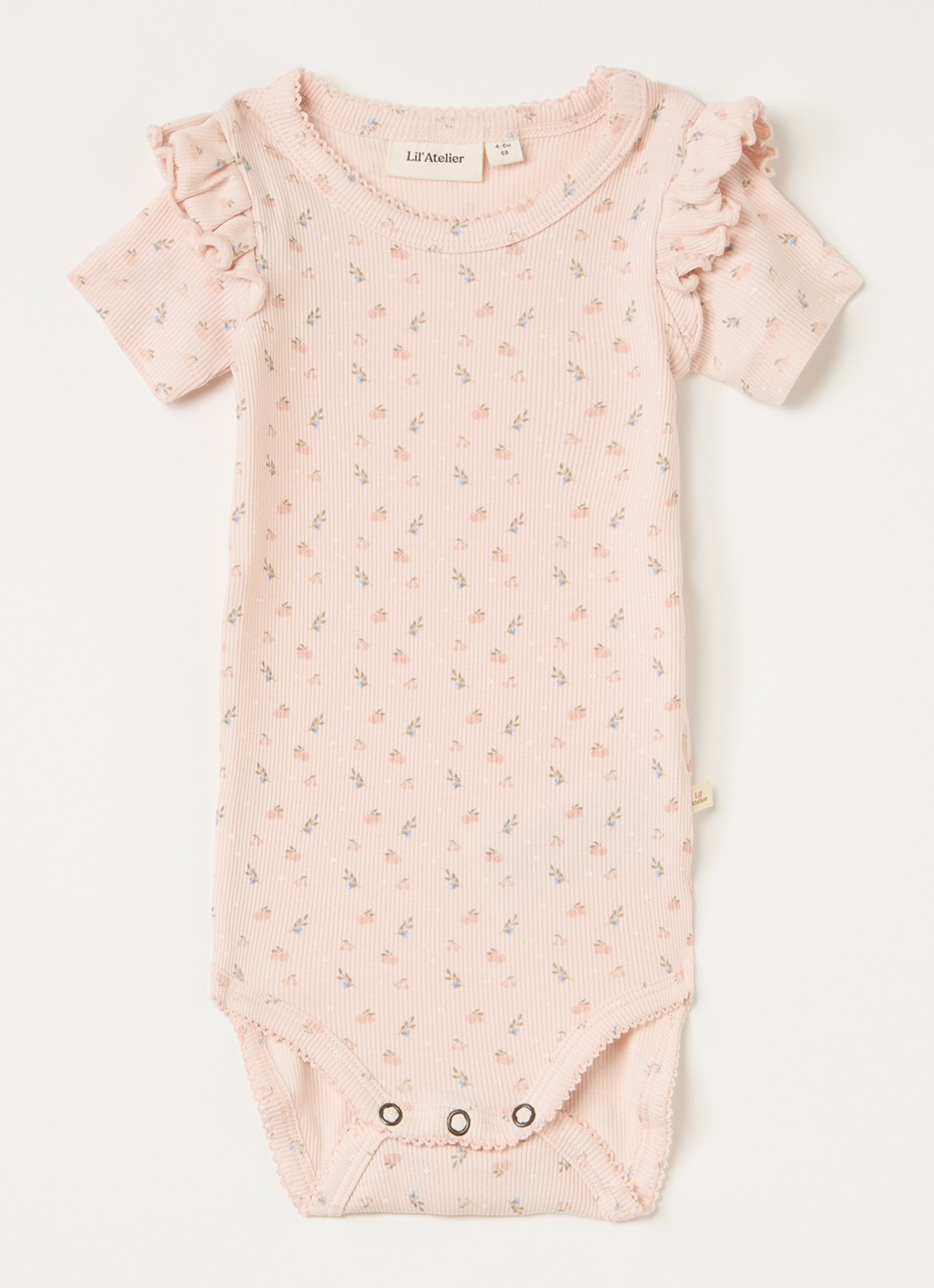 Lil 'Atelier NBFGago Kik romper in  katoenblend - voorkant roze