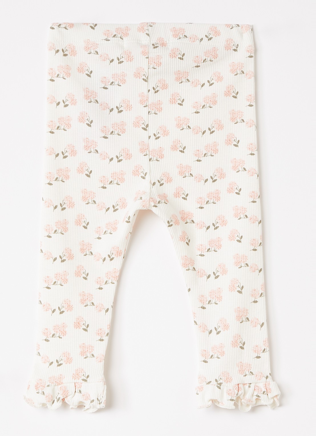 Lil 'Atelier NBFGago legging met bloemenprint - voorkant 2 gebroken wit