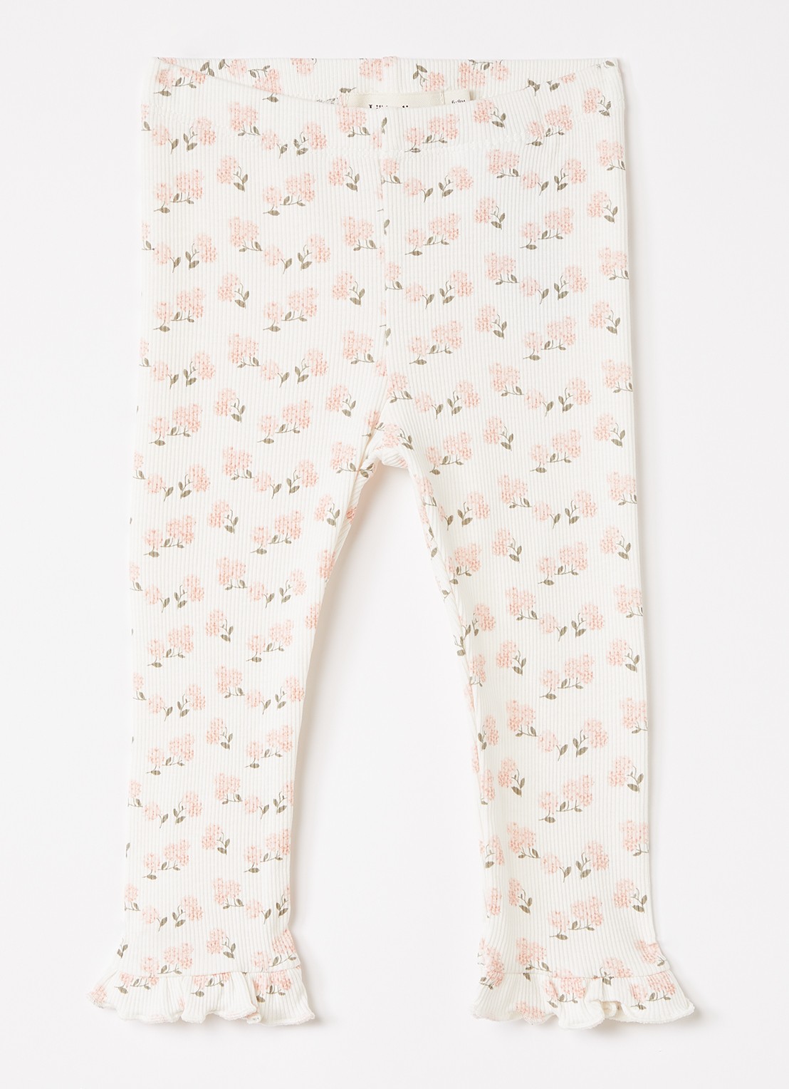 Lil 'Atelier NBFGago legging met bloemenprint - voorkant 3 gebroken wit