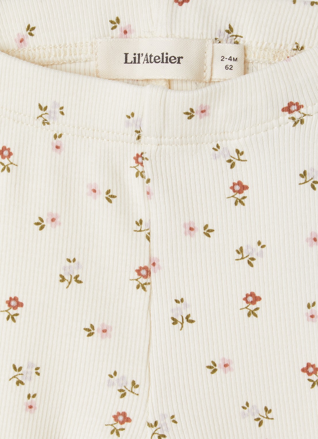 Lil 'Atelier NBFGago legging met bloemenprint - detail gebroken wit