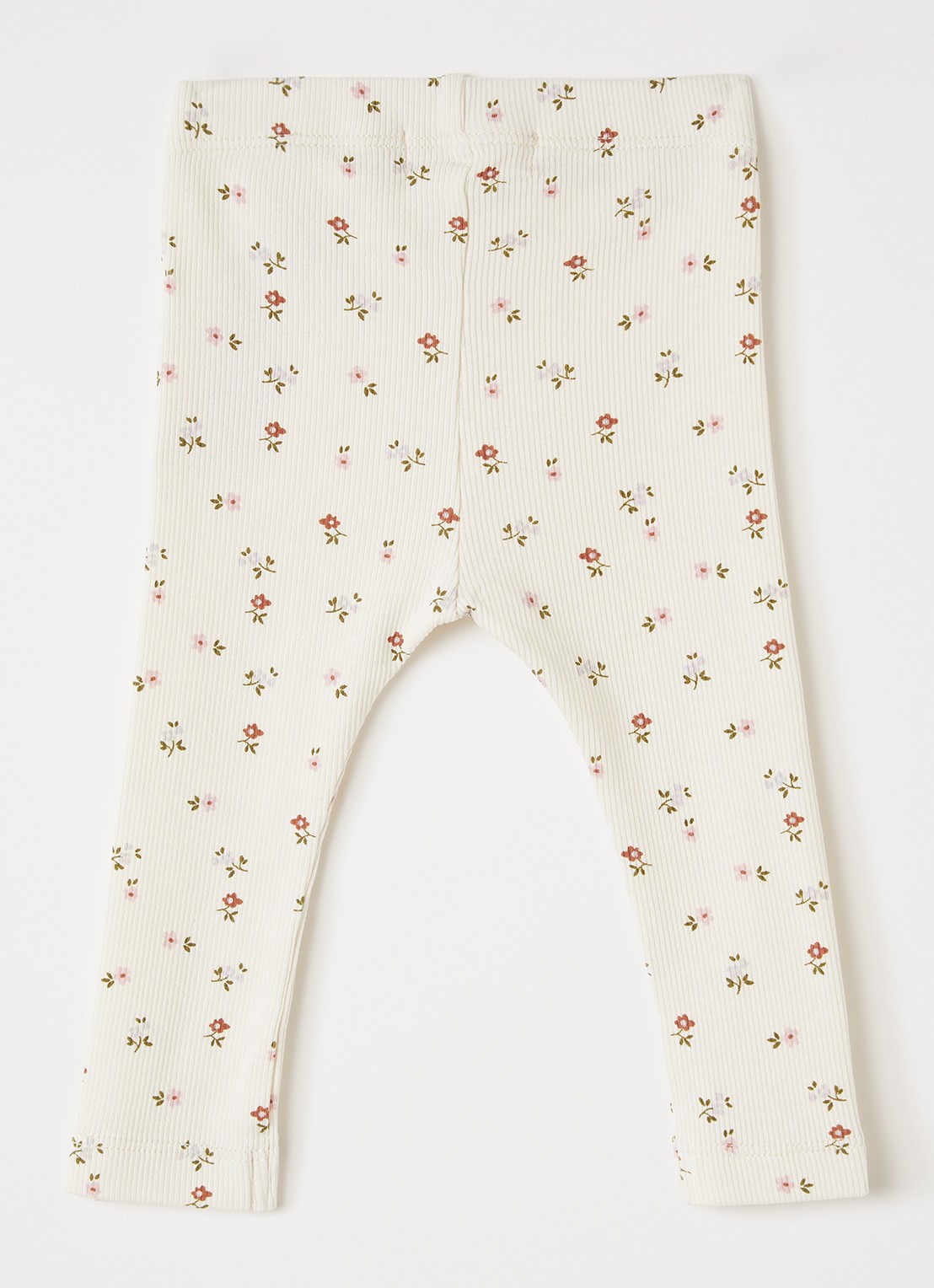 Lil 'Atelier NBFGago legging met bloemenprint - voorkant 3 gebroken wit