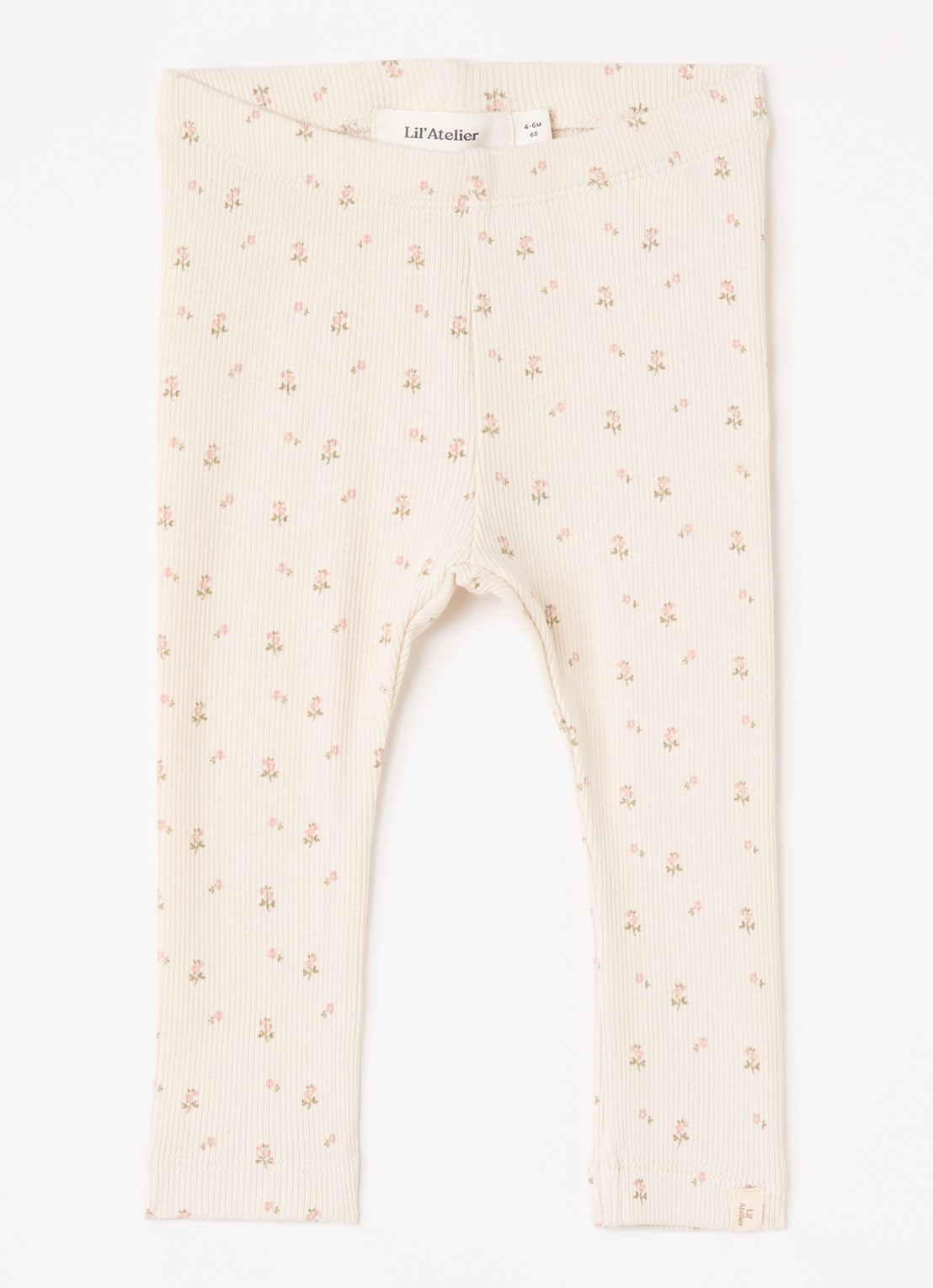 Lil 'Atelier NBFGago legging met print - voorkant 3 beige