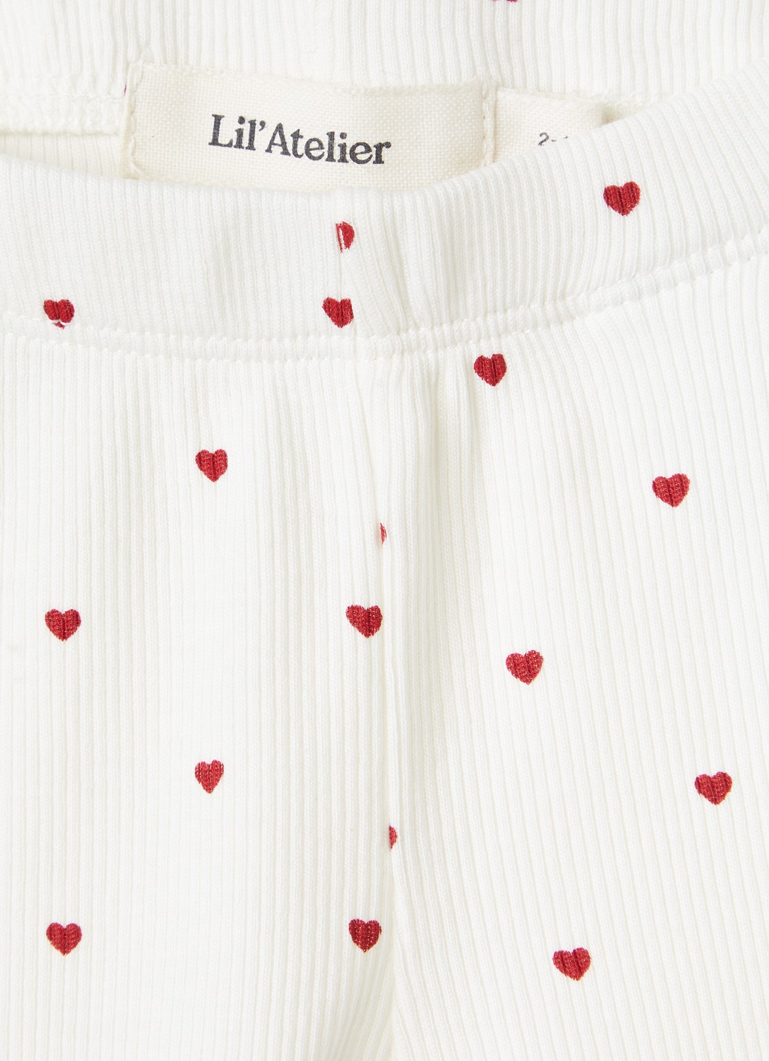 Lil 'Atelier NBFGago legging met print - detail gebroken wit