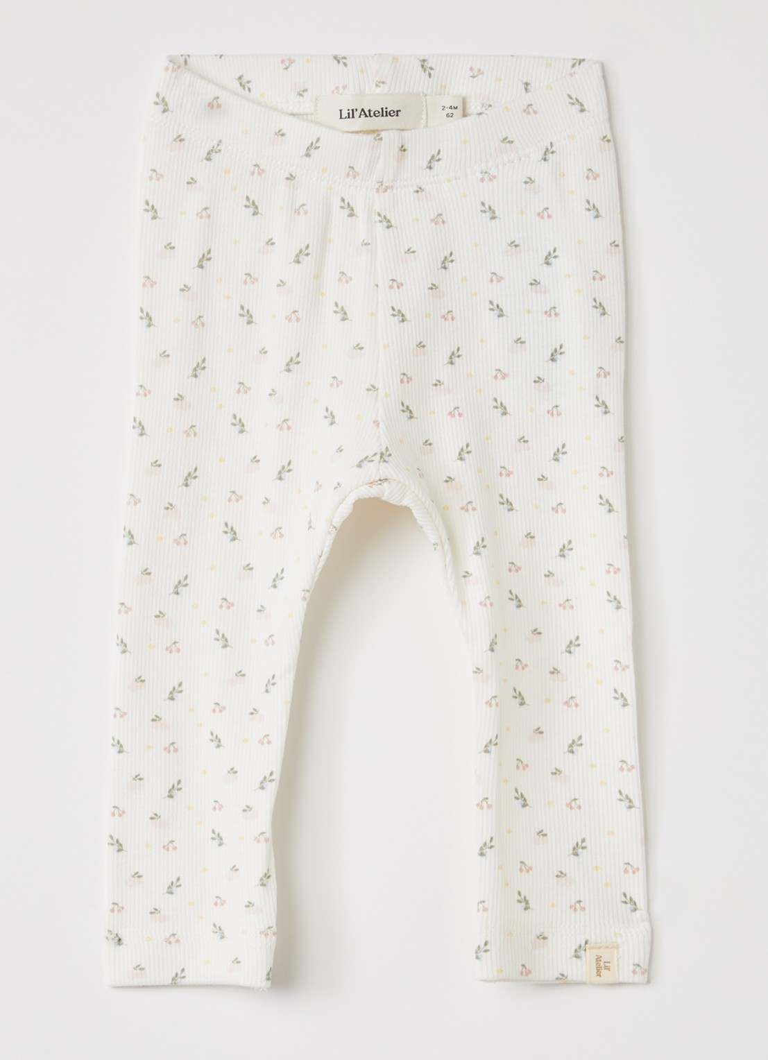 Lil 'Atelier NBFGago legging met print - voorkant 2 gebroken wit