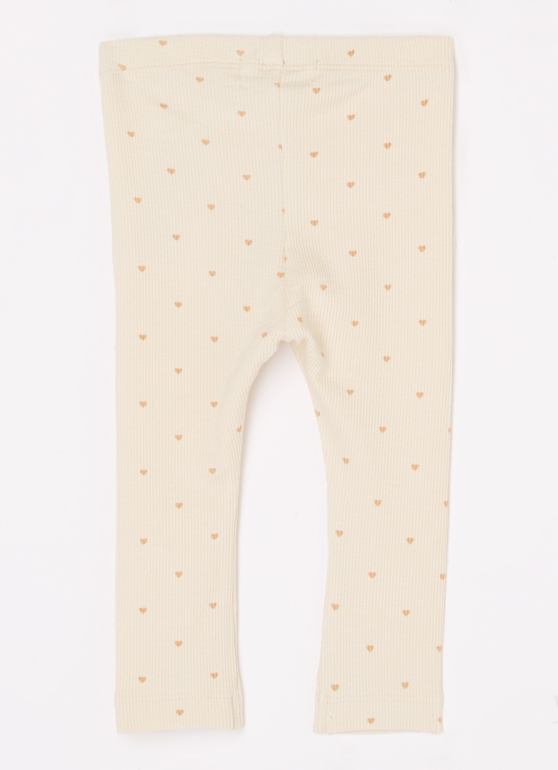 Lil 'Atelier NBFGago ribgebreide legging in  katoenblend - voorkant 3 ivoor