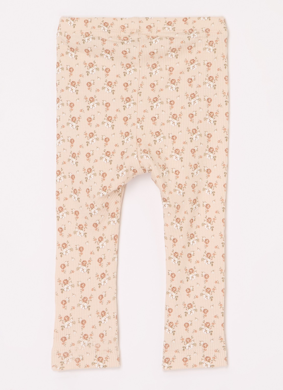 Lil 'Atelier NBFGago ribgebreide legging in  katoenblend - voorkant 2 lichtroze