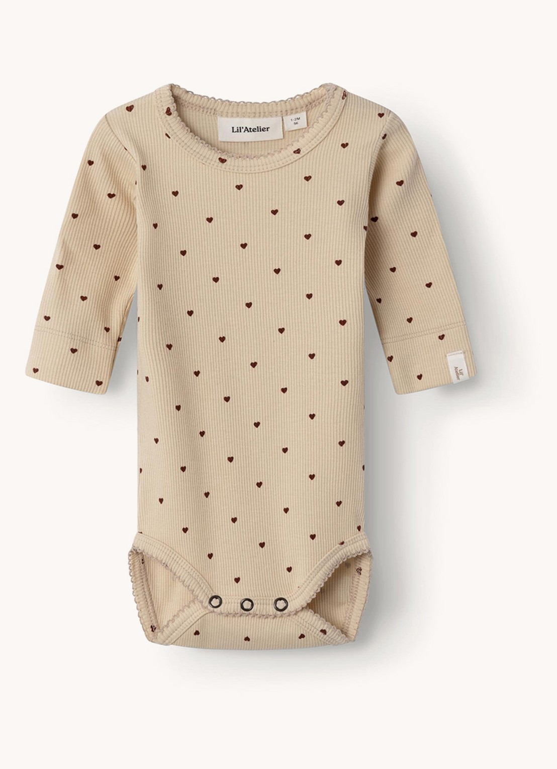 Lil 'Atelier NBFGago romper in  katoenblend - voorkant zand