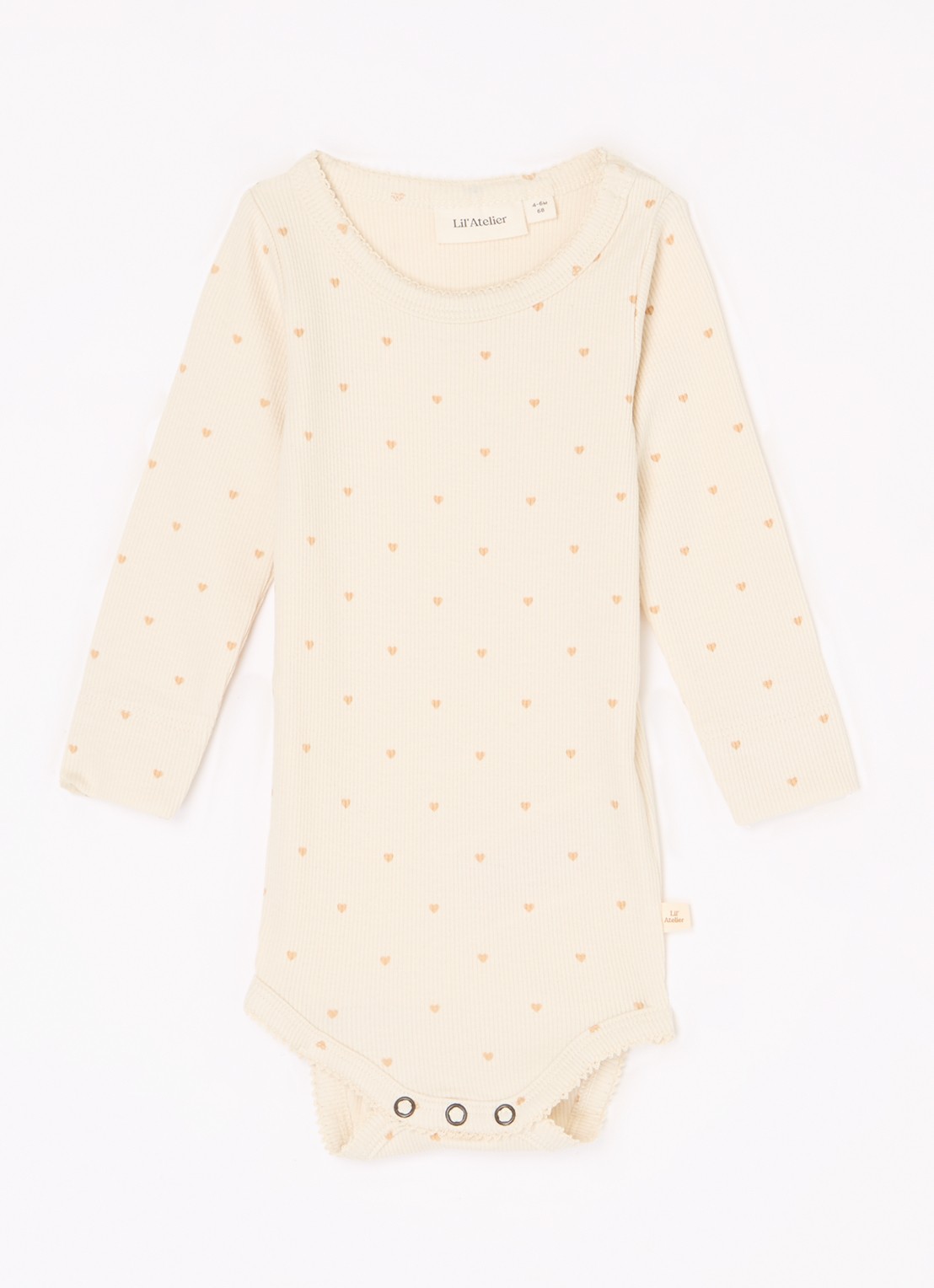 Lil 'Atelier NBFGago romper in  katoenblend - voorkant ivoor