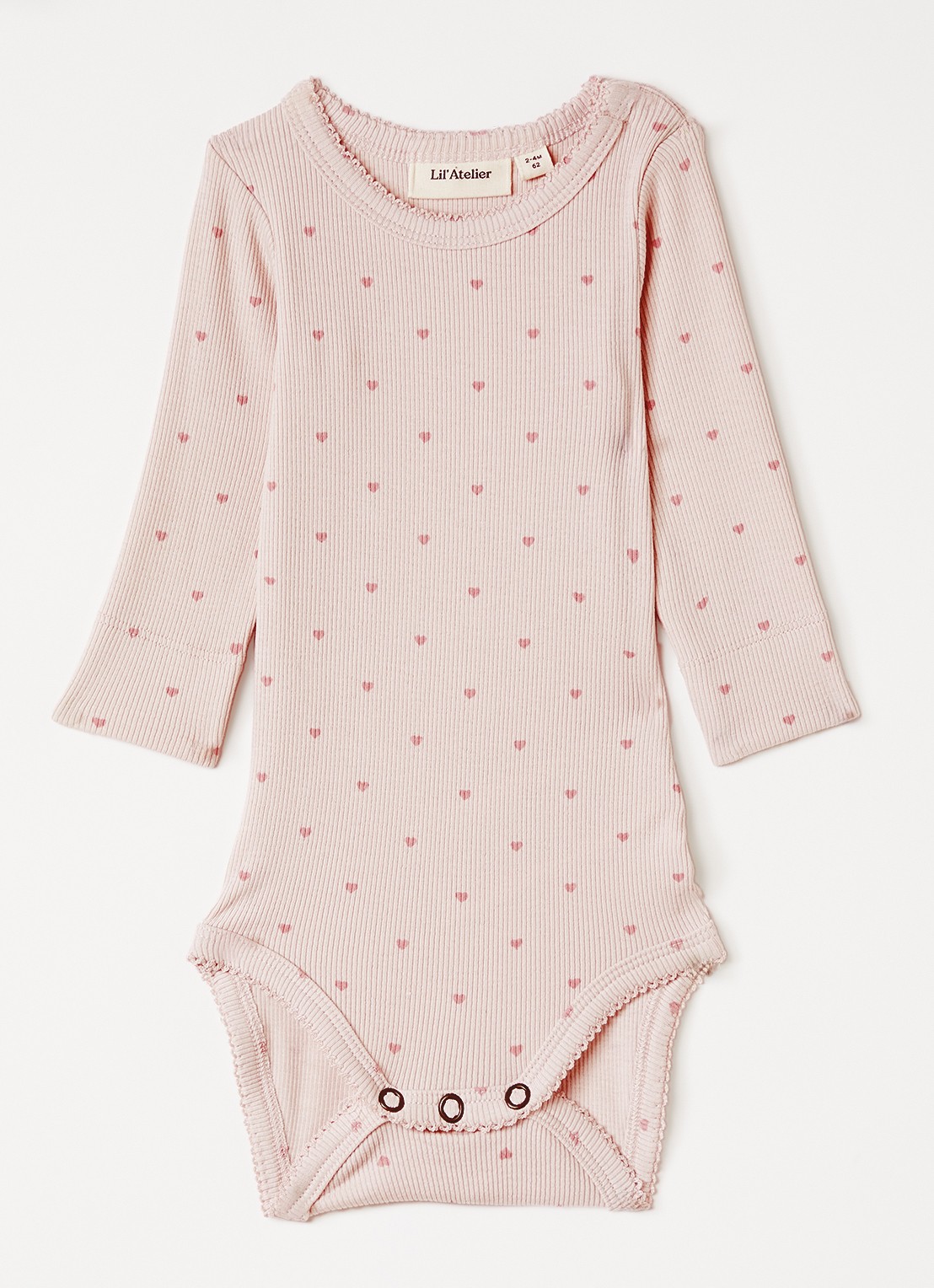 Lil 'Atelier NBFGago romper met bloemenprint - voorkant oudroze