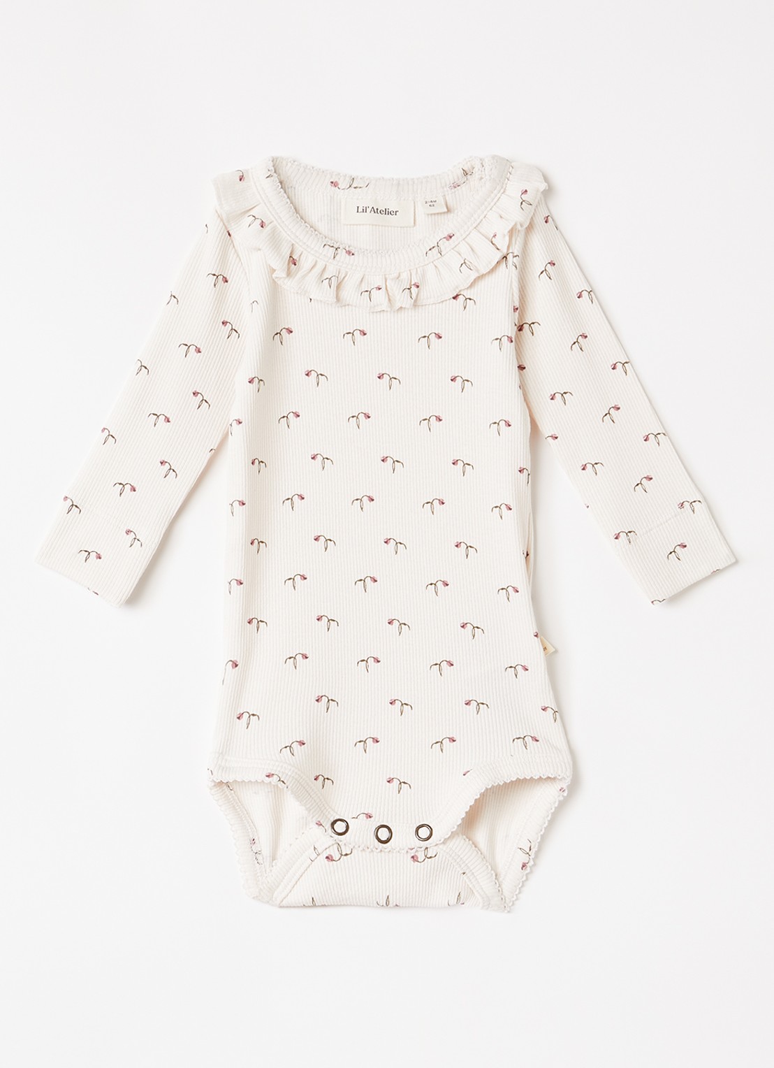 Lil 'Atelier NBFGago romper  met print - voorkant lichtroze