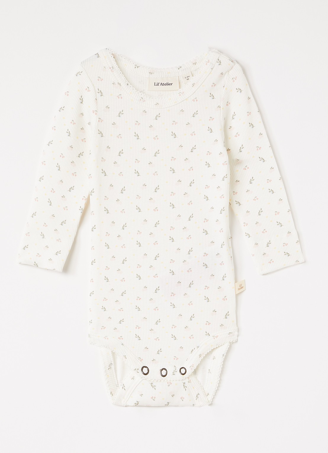Lil 'Atelier NBFGago romper met print - voorkant gebroken wit