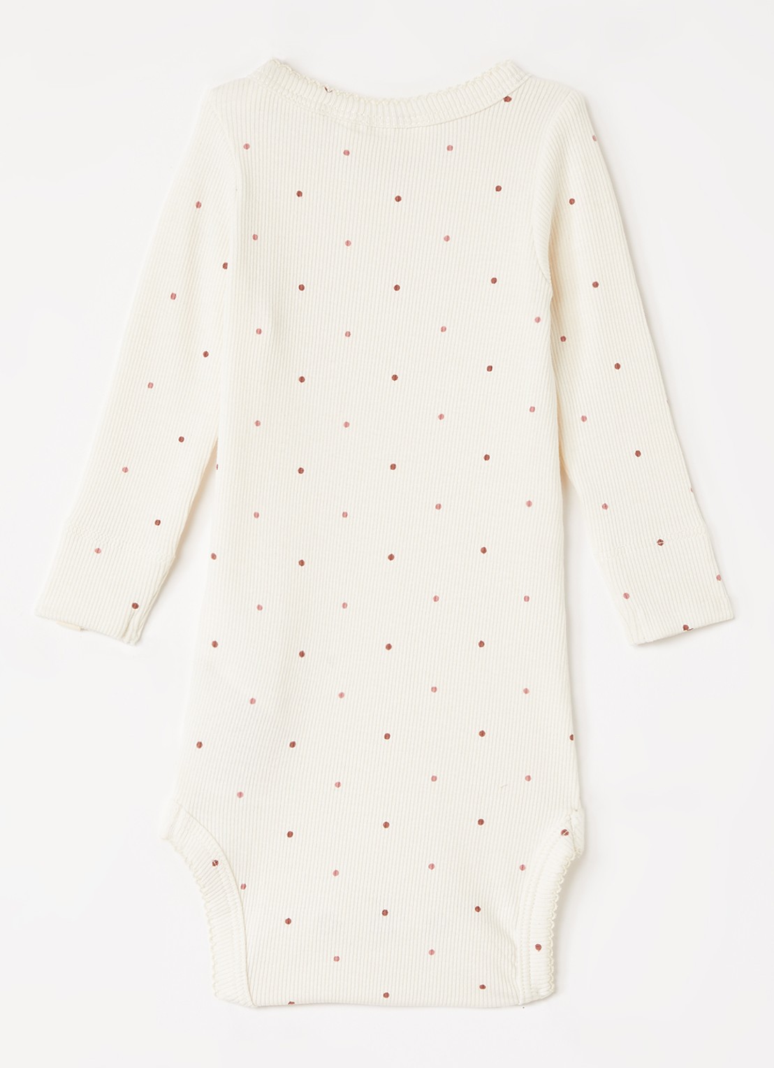 Lil 'Atelier NBFGago romper met stippenprint - voorkant 2 gebroken wit