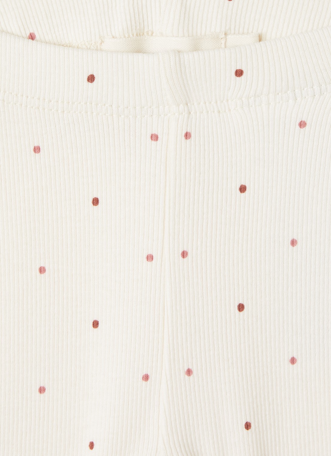 Lil 'Atelier NBFGago slim fit legging met stippenprint - detail ivoor