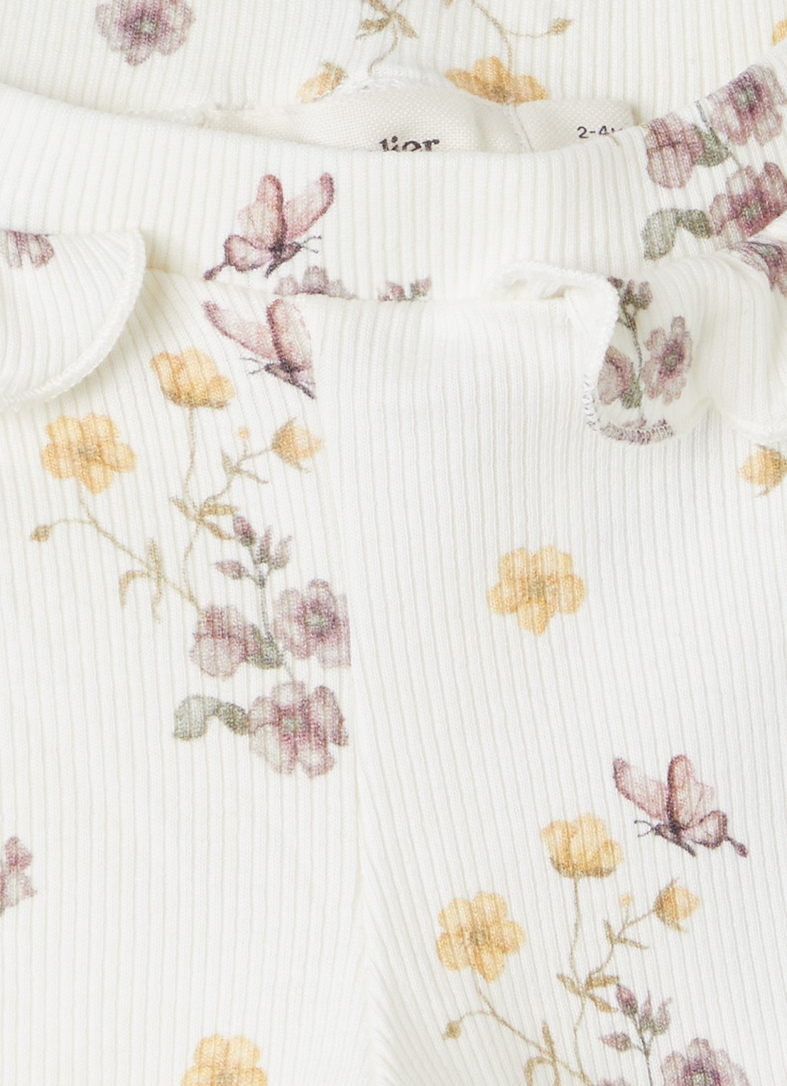 Lil 'Atelier NBFGavo legging met bloemenprint - detail gebroken wit