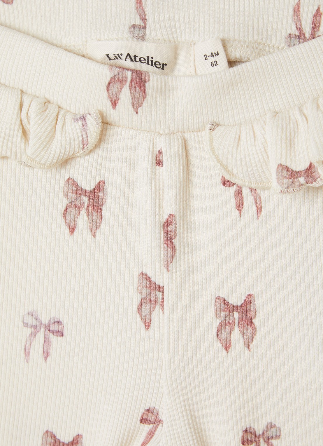 Lil 'Atelier NBFGavo legging met print - detail gebroken wit