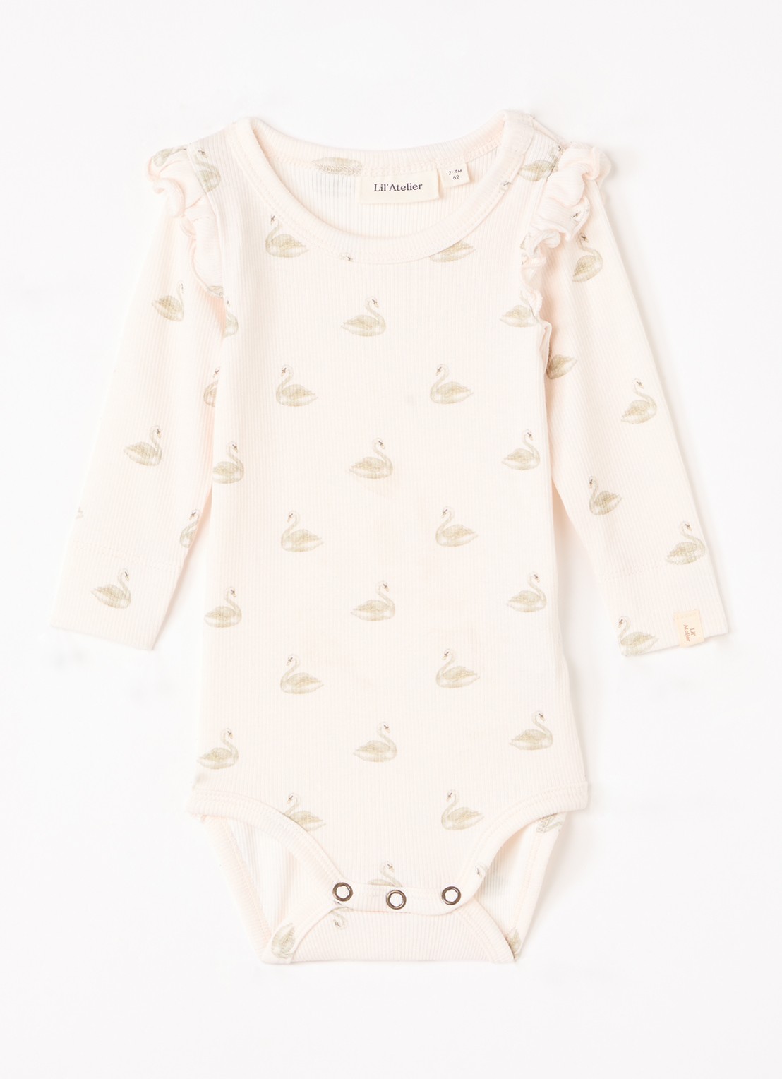 Lil 'Atelier NBFGavo ribgebreide romper   - voorkant lichtroze