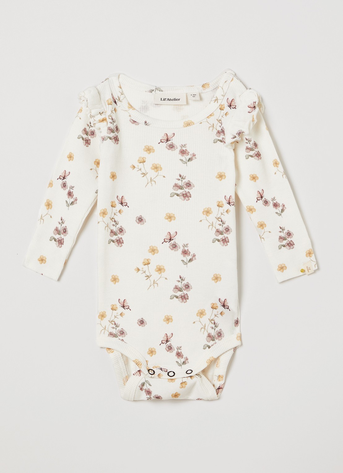 Lil 'Atelier NBFGavo romper met print - voorkant gebroken wit