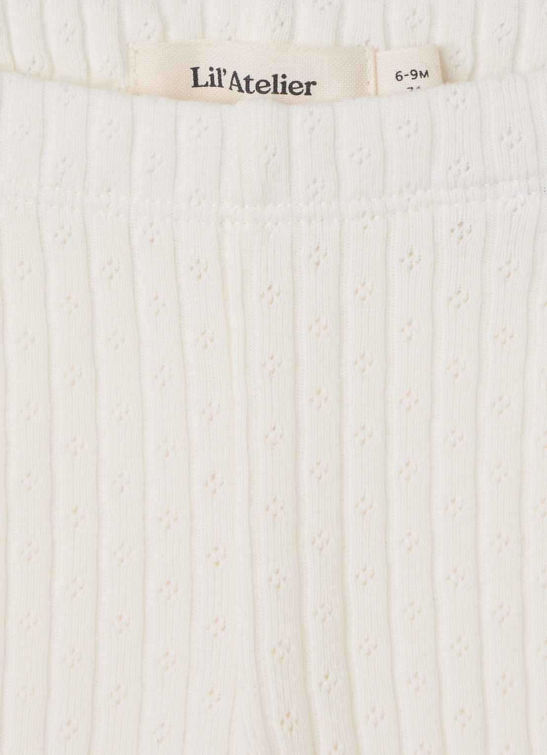 Lil 'Atelier NBFHaldis legging met ribstructuur - detail ivoor