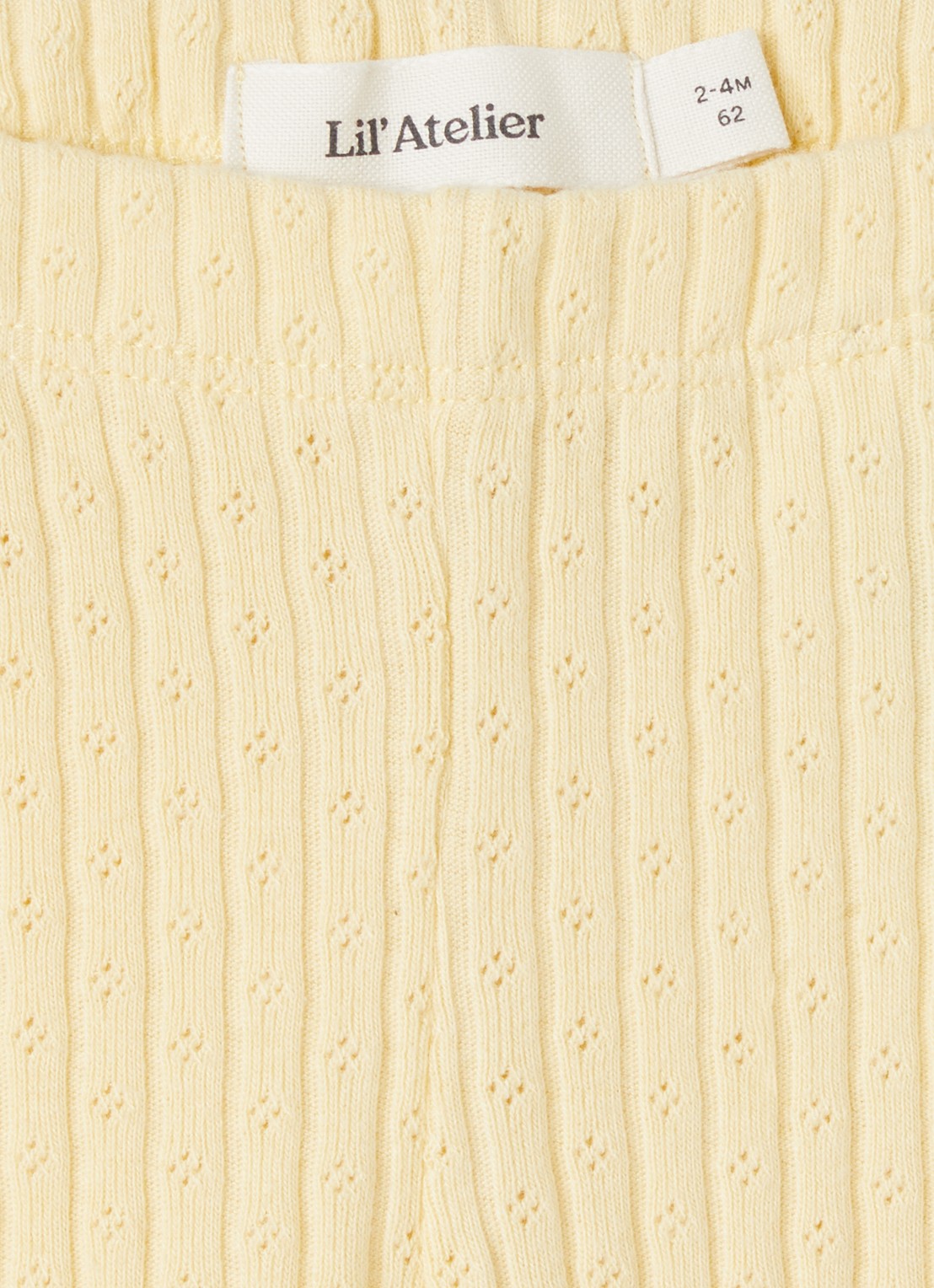Lil 'Atelier NBFHaldis legging met ribstructuur - detail 3 lichtgeel