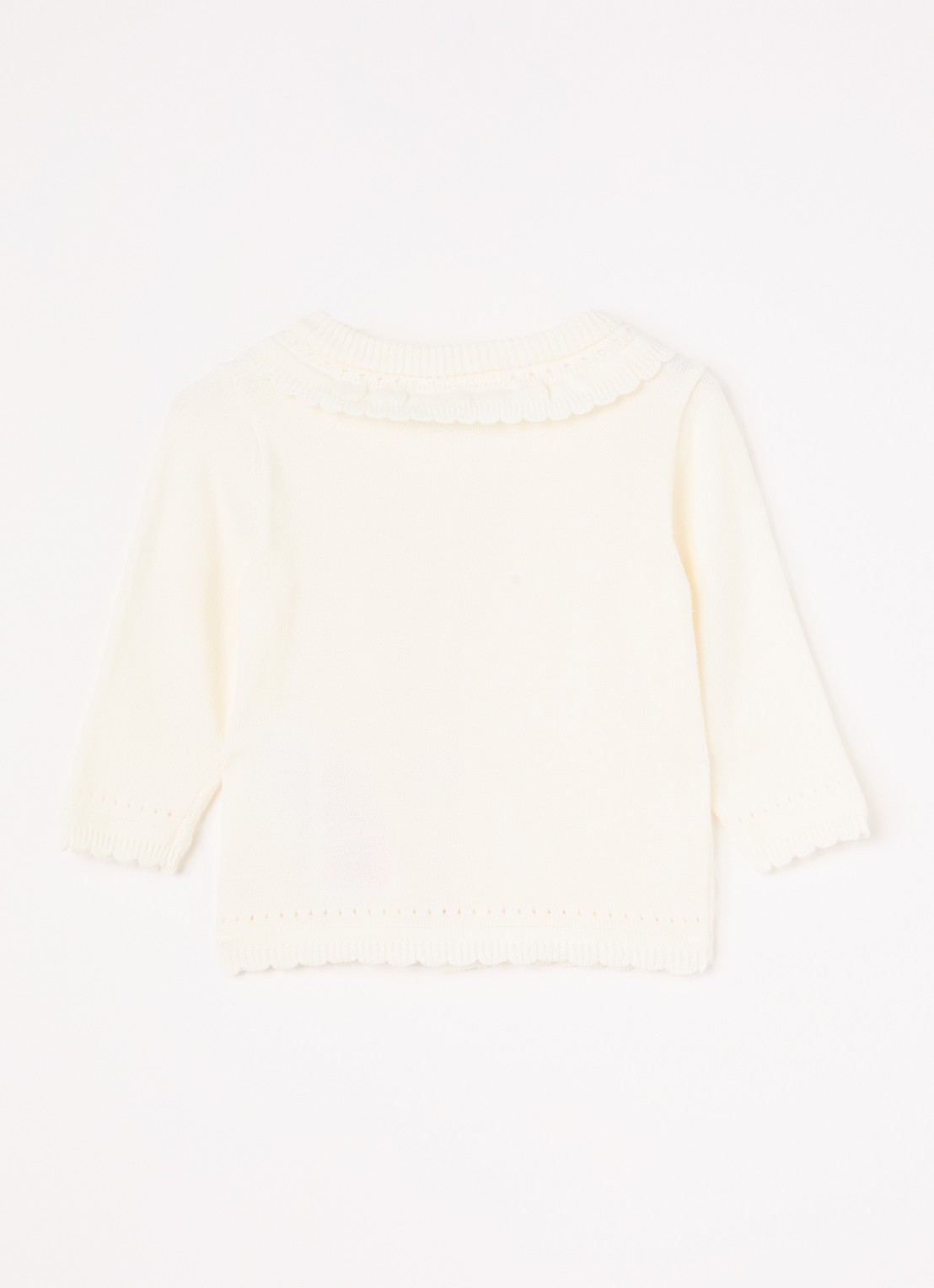 Lil 'Atelier NBFHao fijngebreid vest - achterkant gebroken wit