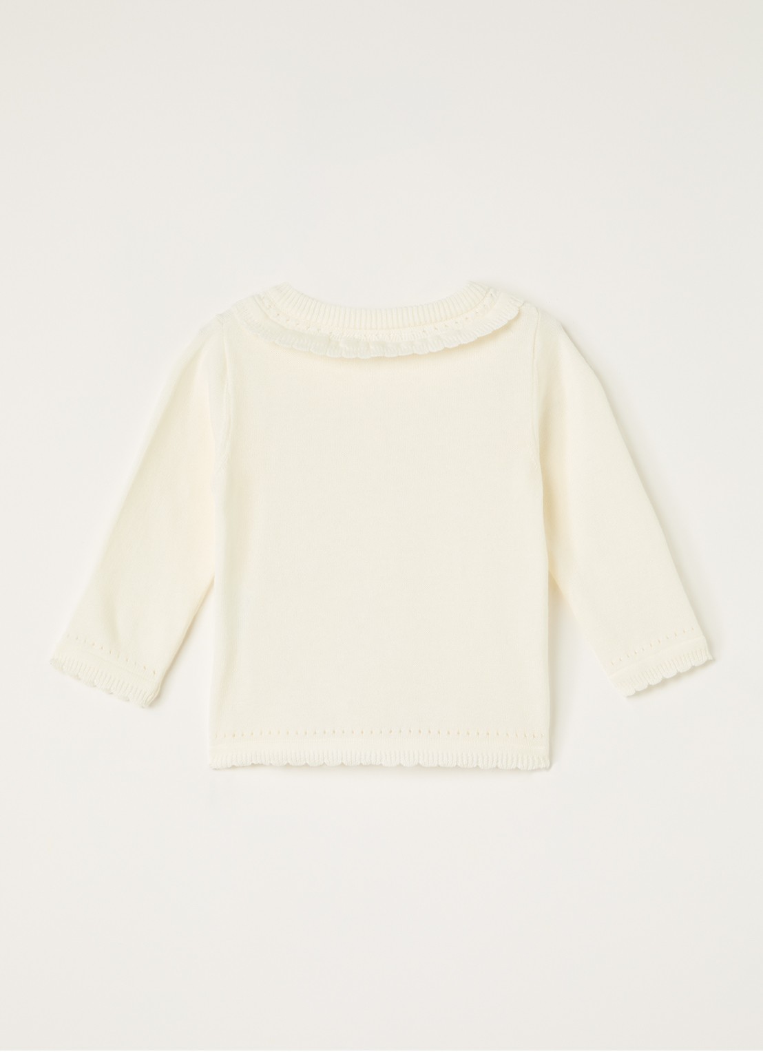 Lil 'Atelier NBFHao fijngebreid vest - achterkant 2 gebroken wit