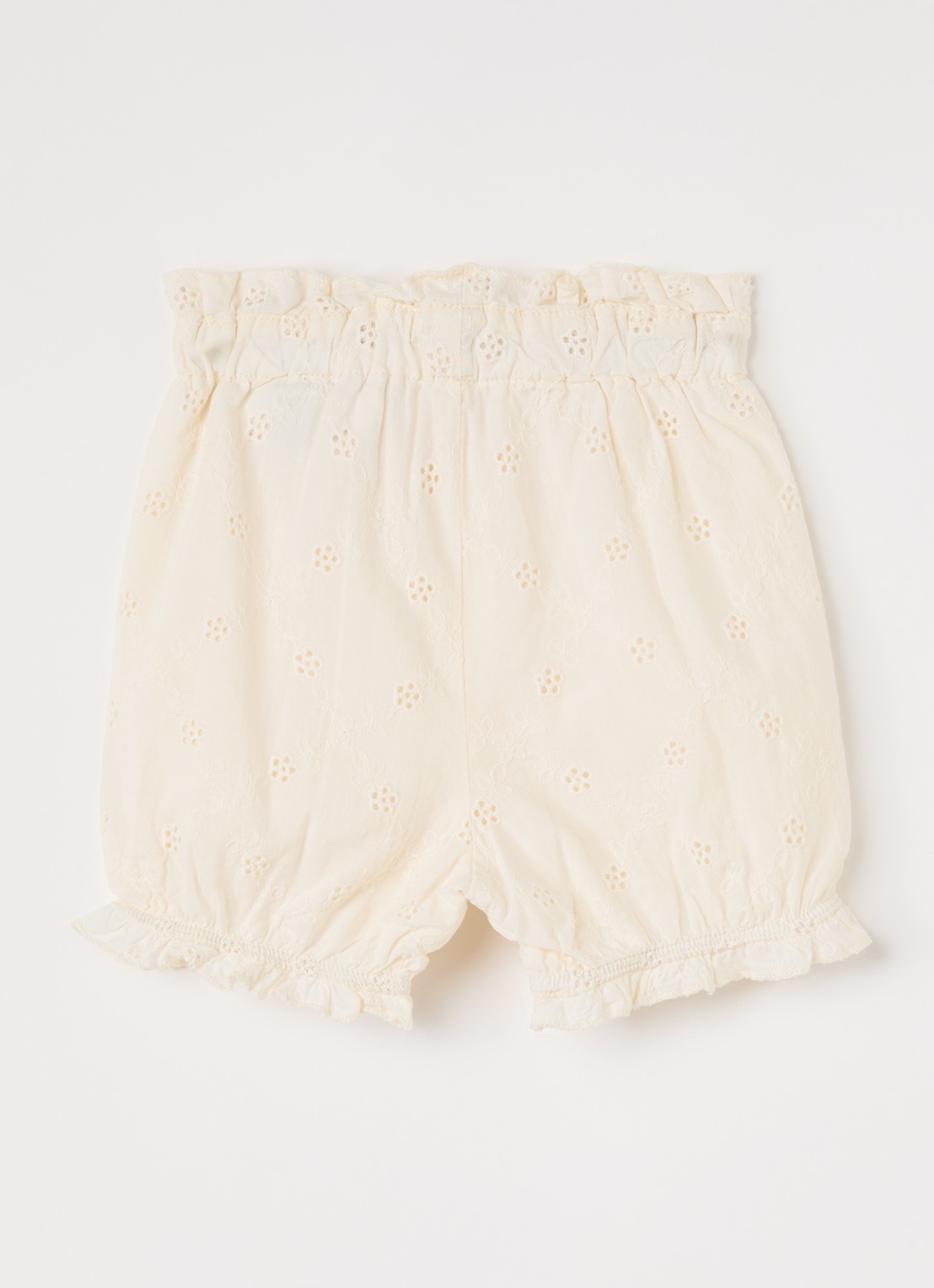 Lil 'Atelier NBFHosa korte broek met broderie - voorkant 2 ivoor