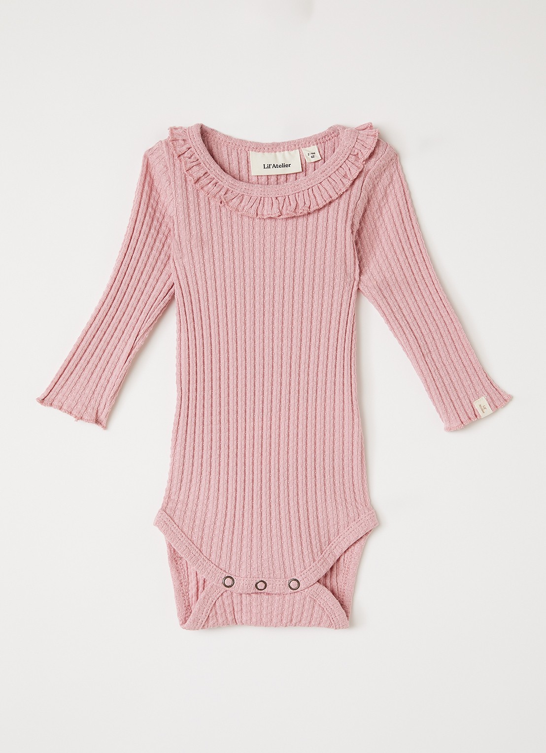 Lil 'Atelier NBFKelsa romper met structuur - voorkant roze