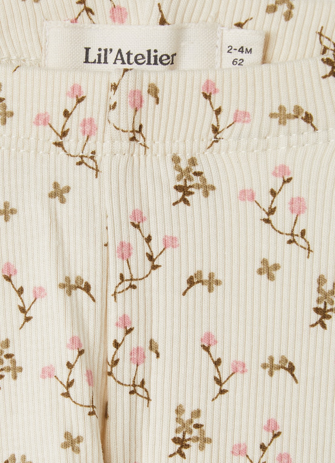 Lil 'Atelier NBFLago legging met bloemenprint - detail 3 creme