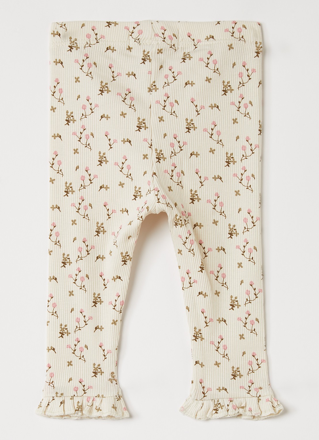 Lil 'Atelier NBFLago legging met bloemenprint - voorkant 2 creme