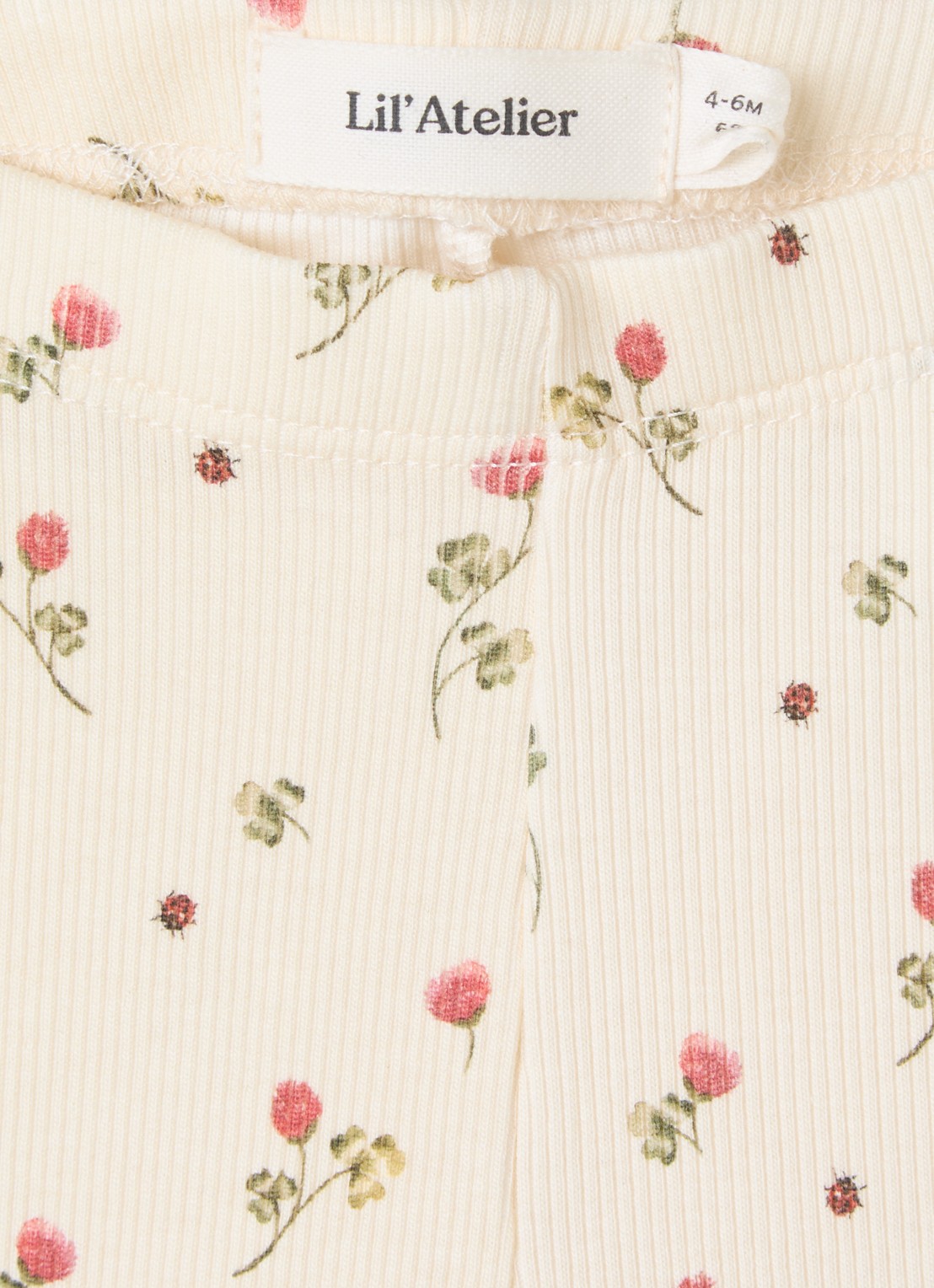 Lil 'Atelier NBFLavo ribgebreide legging  - detail creme