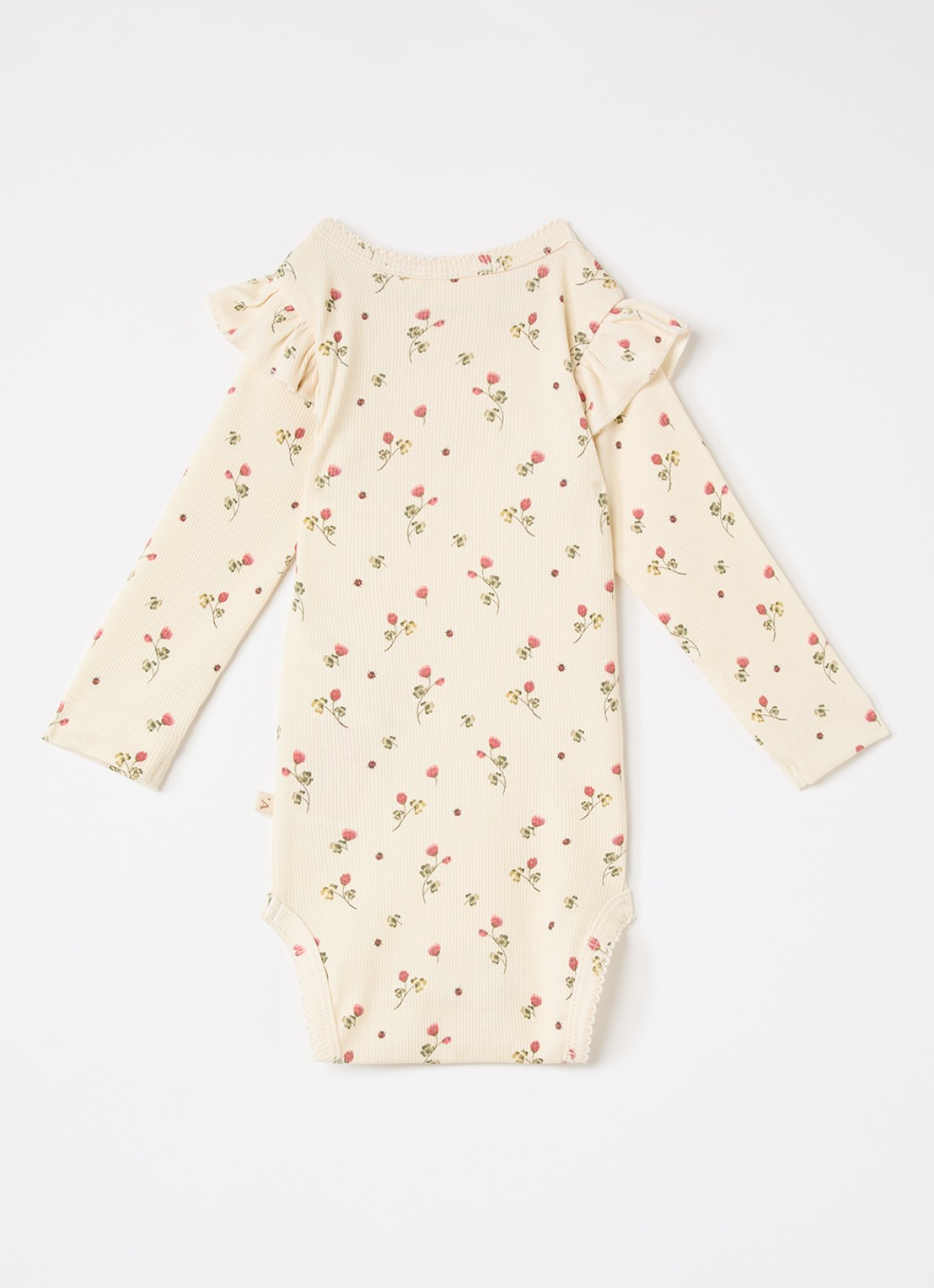 Lil 'Atelier NBFLavo ribgebreide romper  - voorkant 2 creme