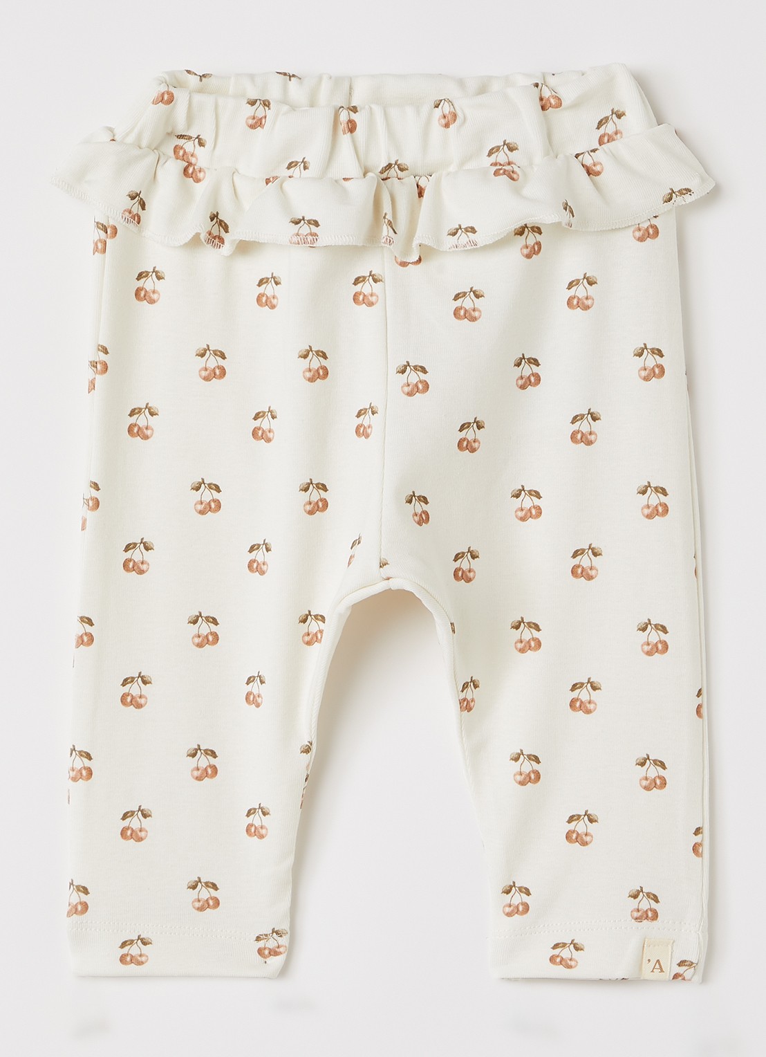 Lil 'Atelier NBFLayo legging met print - voorkant 3 gebroken wit