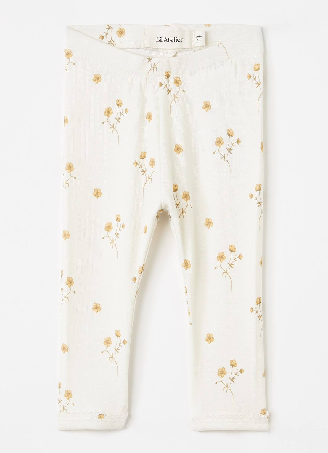 Lil 'Atelier NBFLayo legging met print - voorkant gebroken wit