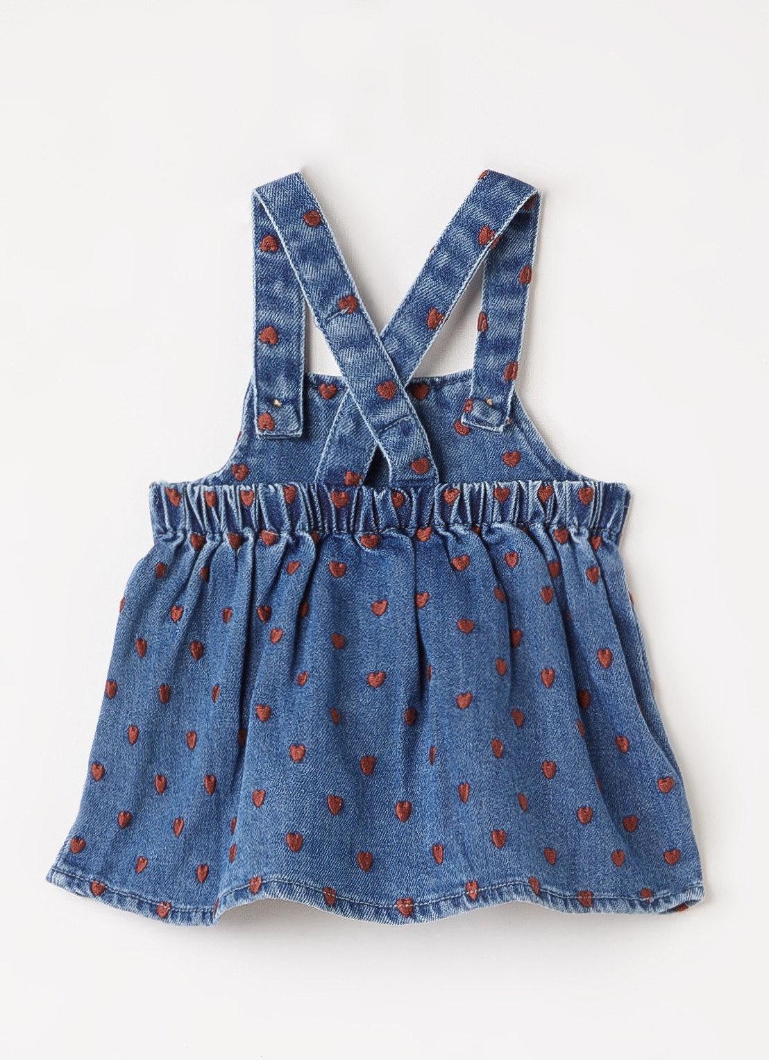 Lil 'Atelier NBFliva jurk met borduring - voorkant 3 blauw