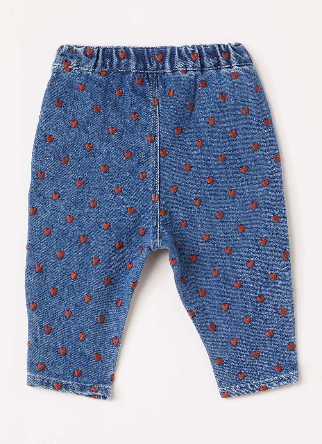 Lil 'Atelier NBFLiva slim fit jeans met borduring - voorkant 3 indigo