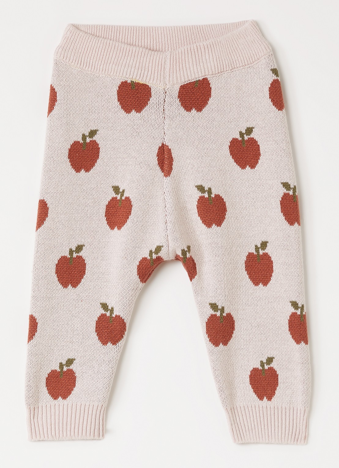 Lil 'Atelier NBFLulio fijngebreide legging met print - voorkant 2 lichtroze