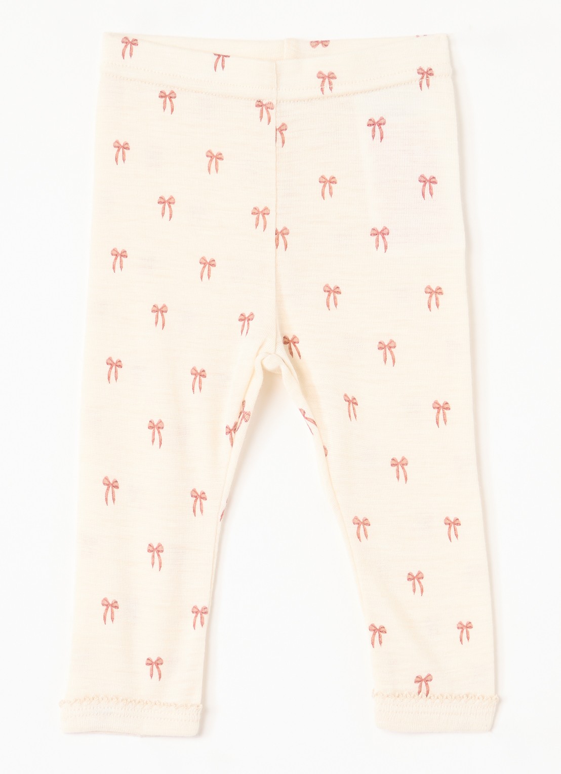 Lil 'Atelier NBFNalu legging in merino wolblend  - voorkant 3 creme