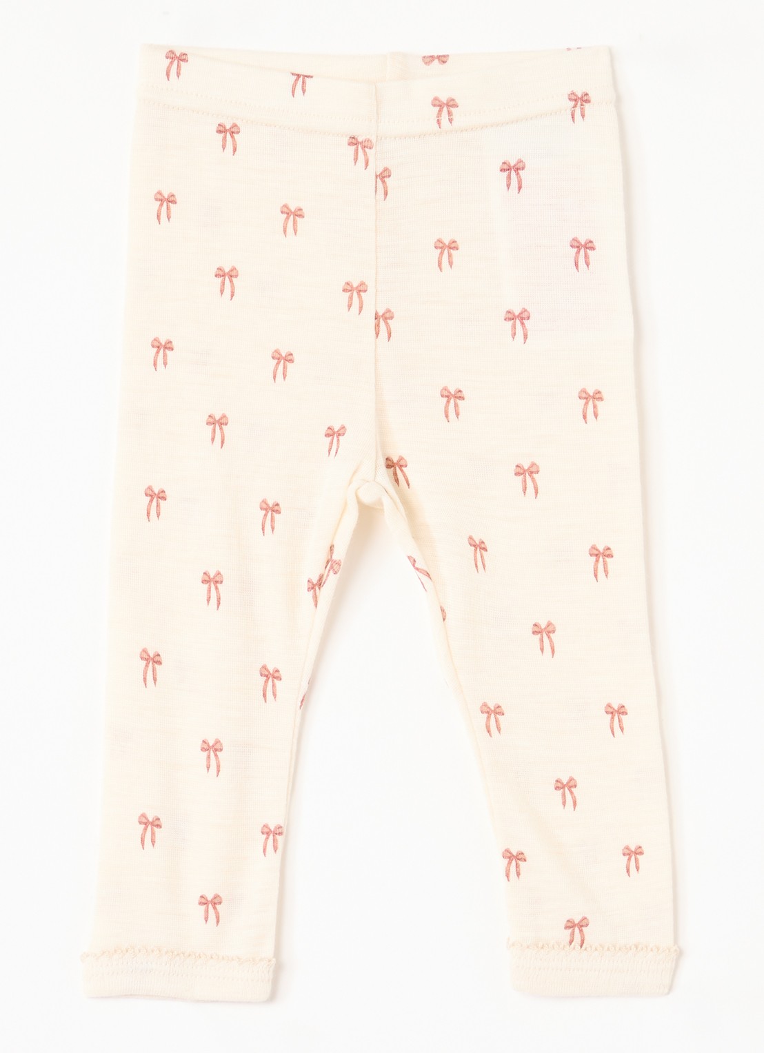 Lil 'Atelier NBFNalu legging in merino wolblend  - voorkant 5 creme