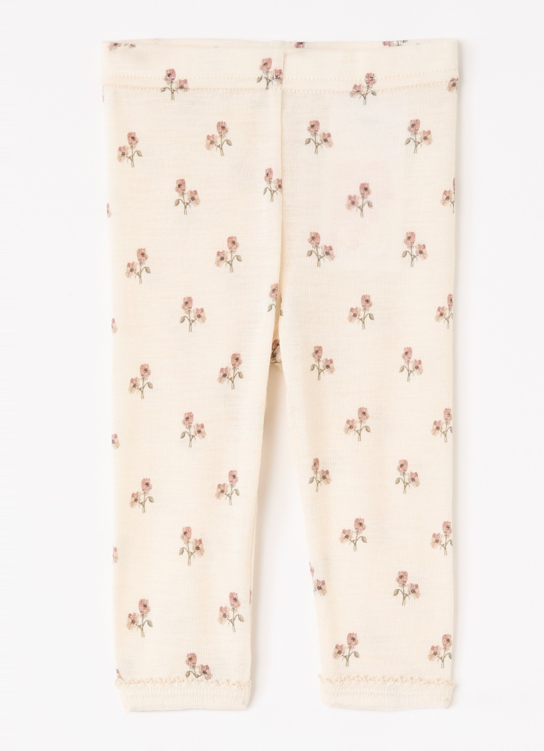 Lil 'Atelier NBFNalu legging in wolblend met print - voorkant creme
